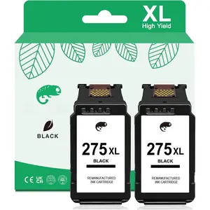 PG-275XL Black Ink  Replacement for  275 Black Ink for  PIXMA TS3722 TR4720 TR4700 TS3720 TS3522 TS3520 TS3500 TR4725 TR4722 275 XL for Cannon 275 Black Ink 2 Pack