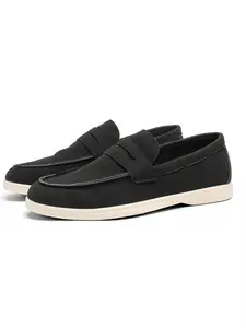 1 Pair Minimalist & Comfortable Men's LoafersMinimalist casual design, suede material, slip-on for easy on and off, soft non-slip outsole. Warm caramel tone, convenient to wear, suitable for daily outfits and light business commuting.