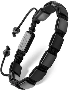 RTZN Men's Black Onyx Beaded Bracelet - Havana