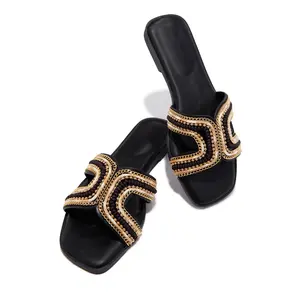 Tulum Slip On Sandals - Black