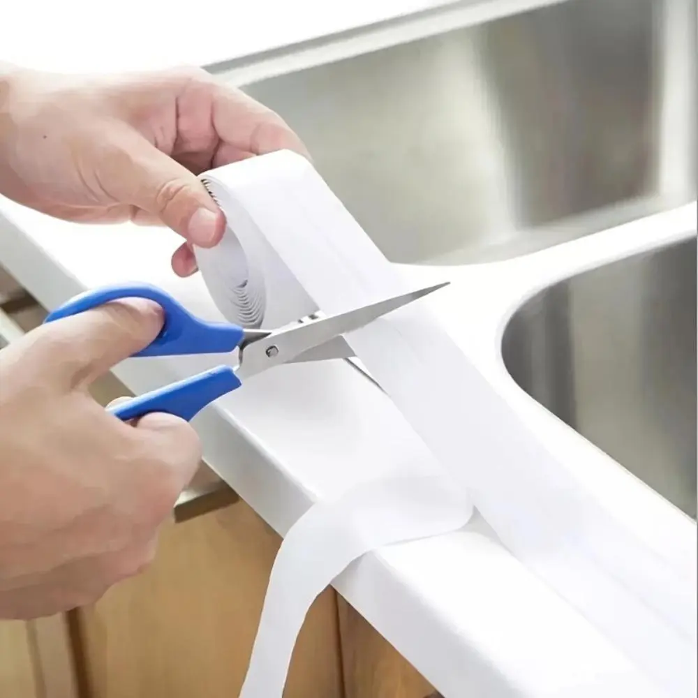 3.2m PVC Waterproof Sealing Tape for Bathroom Sink, Shower, Bathtub and Toilet - Self Adhesive Wall Sticker