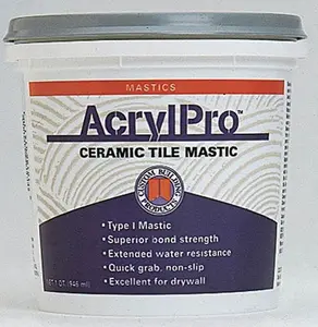 212 MAIN AcrylPro Ceramic Tile Mastic (Custom Building Products Formula) ARL4000QT, 1 Qt White, Quick Grip, Wet Area-Ready Building Supply