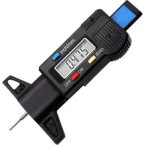 Tire Tread Depth Gauge, Digital Tire Tread Depth Gauge LCD with Inch and MM Conversion of 0-0.98 Inches, Tread Checker Tire Tester for Cars Motorcycle Trucks Vans SUV,