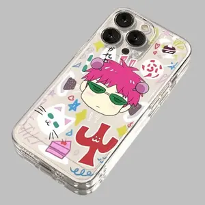 Hot Comics Saiki Kusuo Cute Kitty Boy Phone Case for iPhone 17 Air 16 15 14 13 12 11 Pro Max Plus