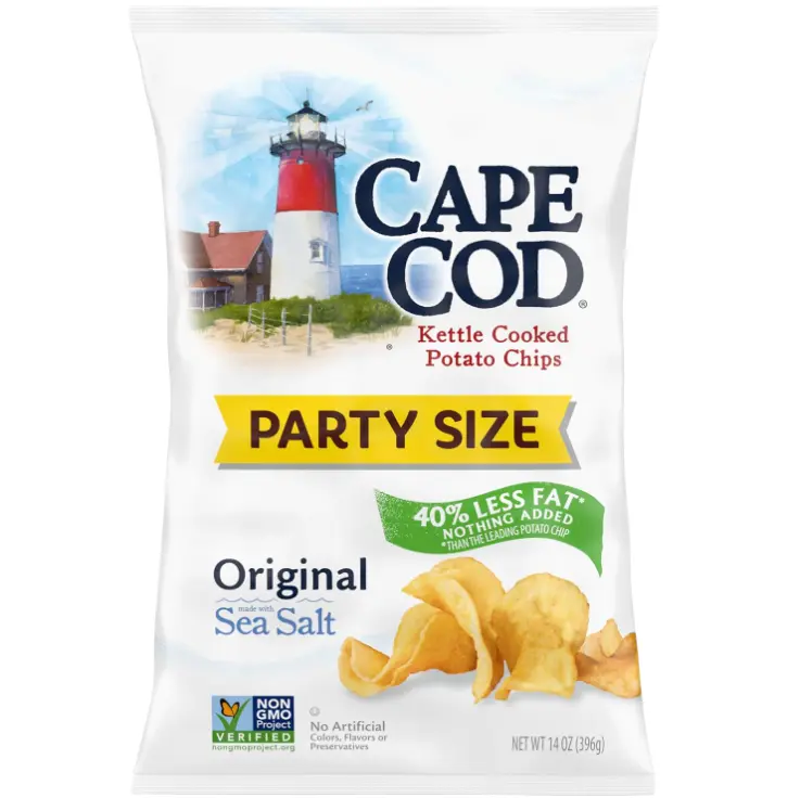 Cape Cod Potato Chips, Less Fat Original Kettle Chips, 14 Oz