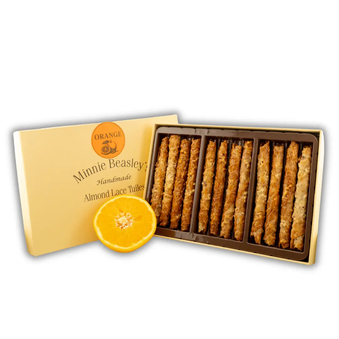 Orange Almond Lace Tuiles Box - 12ct