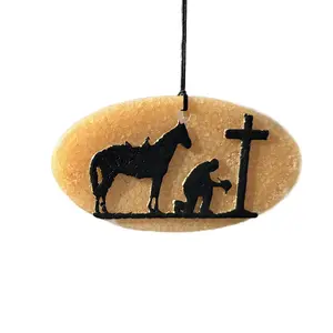 Large kneeling Cowboy Scented Car Freshie