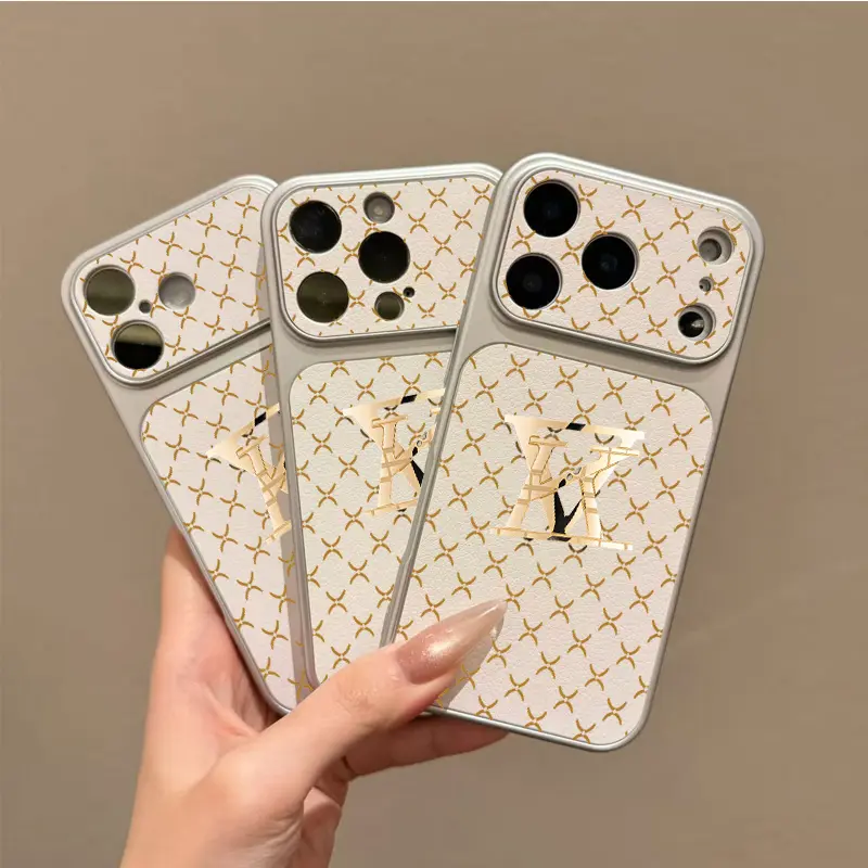 Vintage Print Minimalist Letter K Brand New Luxury Upgrade, Instantly Adaptable To 17 Series, Lambskin Phone Case for Iphone 17 16 15 14 13 12 11 Pro Max 17Pro 17Promax, Large Window Lens, Shockproof Soft Edge Hard Case
