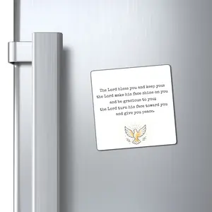 Faith-Based Magnets Inspirational Blessing Kitchen Decor Christian Gifts Spiritual Home Blessing Set of 4 Matte Vinyl Magnetic Home Decoration