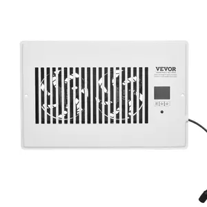 Register Booster Fan, Quiet Vent Booster Fan Fits 6x 10 inch Holes, with Remote Control and Thermostat Control, Adjustable Speed for Heating Cooling Smart Vent, White
