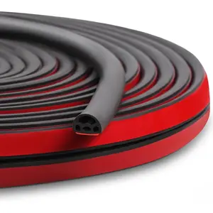 Upgrade 19.7Ft  Weather Stripping Door Seal, 4-Layer Soundproofing Adhesive Seal Strip for Doors and Windows, Gap Blocker for Large and Small Gaps, Easy to Cut and Install