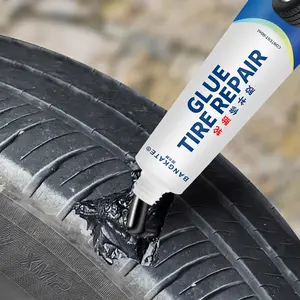 1/2pcs 2.03oz Durable Tyre Repair Glue, Motorcycle Bike Tire Black Glue Repair Wheel Repairing For Car Care, Universal Rubber Repair Adhesive