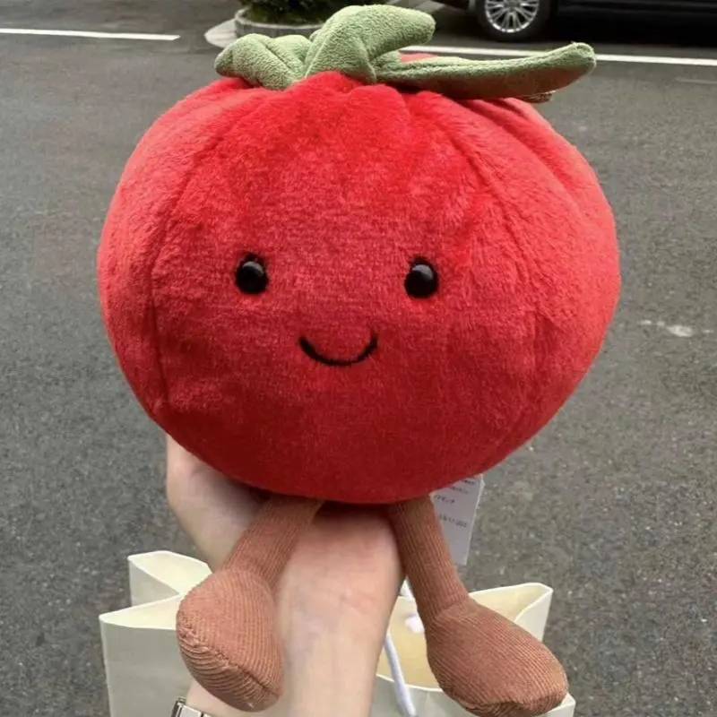 Lovely Fruit Tomato Plush Toy Stuffed Filled Cartoon Fruit Doll Cushion Pillow Soft Plushies Children Birthday Gift