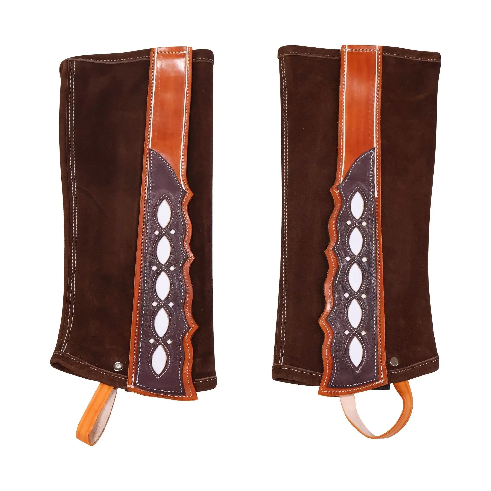 Polainas Dark Brown (M) Charras Leather Half Chaps Polainas Dark Brown (M) Charras Leather Half Chaps