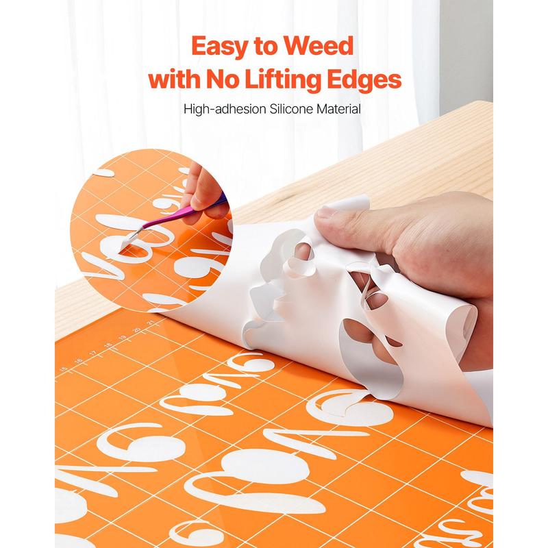 VEVOR Heat Transfer Vinyl, 12 in x 70 ft, Glossy White HTV Iron on Vinyl Roll, Easy to Cut and Weed, Strong Adhesion, Compatible with Cutting Machines, for Various Materials, T-shirts, Pillows, Hats