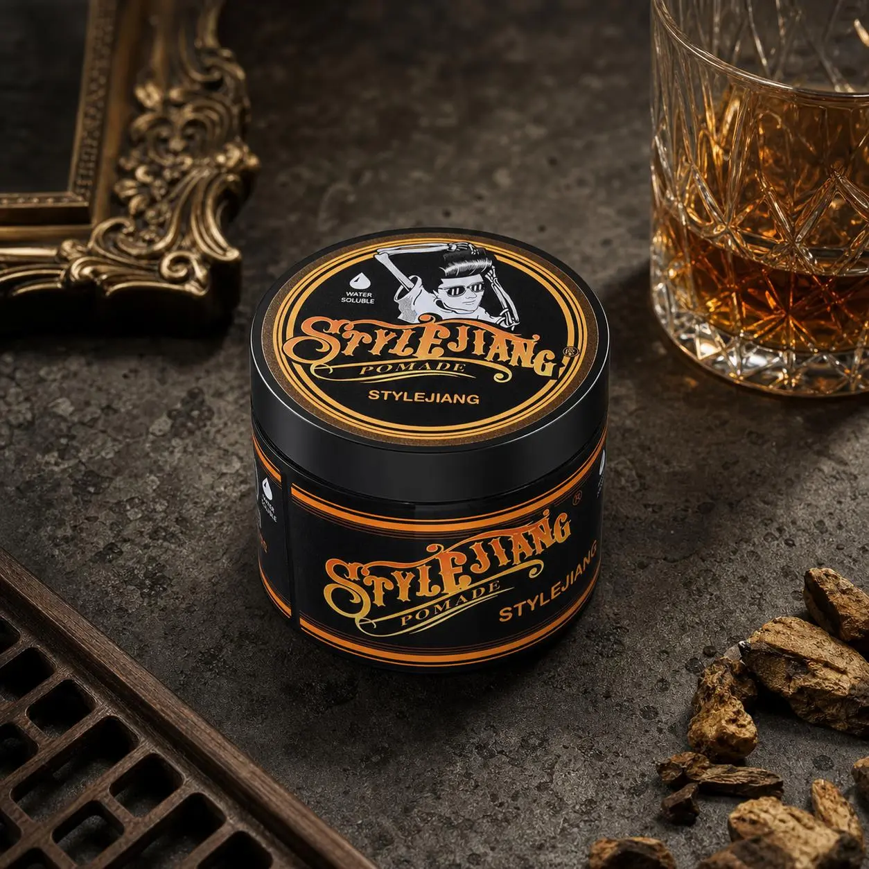 Pomade Firme (Strong) Holad 4 oz,Strong Hold Hair Pomade, suitable for curly,Hair care, anti-frizz,comfort and enhanced fragrance,men's hair styling cream for thick, long-lasting shine,and unruly hair,  fresh scent, cleansing care Curl Help Haircare