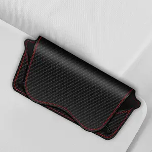 Car Sunshade Glasses Holder, Car Sunshade Storage Box, Sunglasses Storage Box, Phone Card Storage Box, Car Interior Accessories