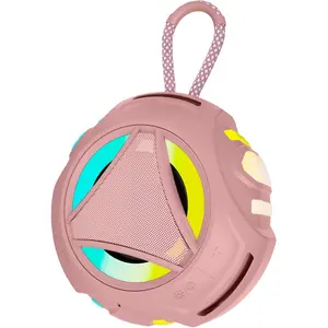 Mini  Shower Speaker with Lights,IPX67  and  Portable Floating  Lanyard  Outdoor Speaker for Camping,Beach,Hiking,, for  Adults Teens Women Men