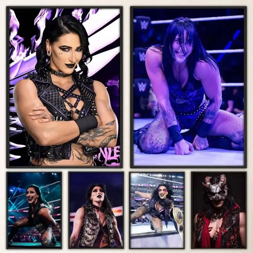 R-Rhea wrestler Ripley Poster, for Living room bar retro decorative painting room ( Unframed-Print Only )