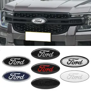 11.4cm 15cm 17.5cm Car Front Grill Badges Rear Trunk Emblem Lid Covers Logo Replacement Accessories Car Decals Decal For Cars Sticker For Cars For Ford Focus Mondeo EcoSport Ranger Fiesta Kuga Car Series