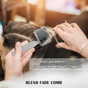 Men's Long Handle Gradient Haircut Comb, Precision Ruler Design, Essential for Oil Head Styling, Barber Shop Must-Have Tool