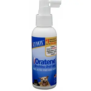 Zymox Oratene Brushless Enzymatic Breath Freshener & Oral Care Spray for Dogs & Cats - 4 oz