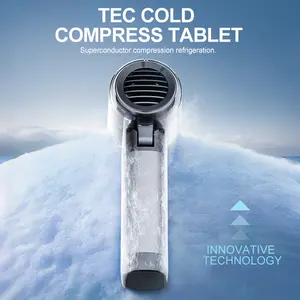 5-in-1 Rechargeable Handheld Portable Fan - High-Speed Turbo, 16°C Instant Cooling, Ice Compress Function, Folding Design, LED Display for Outdoor Travel Sports & Outdoor Use