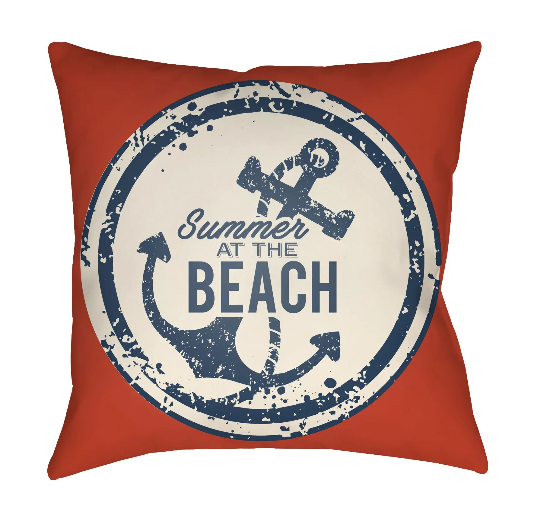 Artistic Weavers LTCH1468-2020 Litchfield Square Pillow, Poppy Red & Ivory - 20 x 20 in.