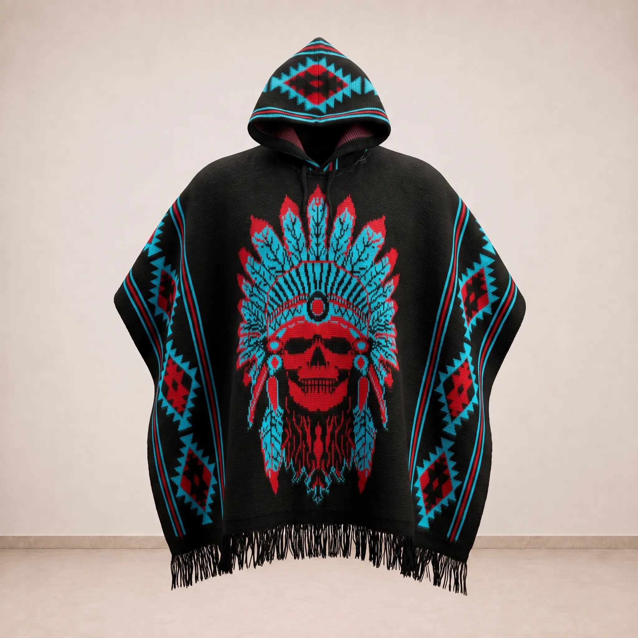 SKULL PONCHO 3D STYLE