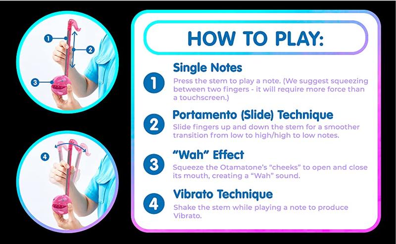 Otamatone Regular Crystal [Clear Pink] - Japanese Musical Instrument Electronic Synthesizer - Maywa Denki Studio - Fun Gift for Children, Teens, Adults