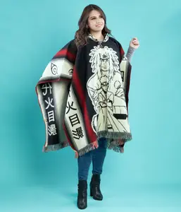 Authentic hand-woven Poncho - Naruto and Jiraiya Design