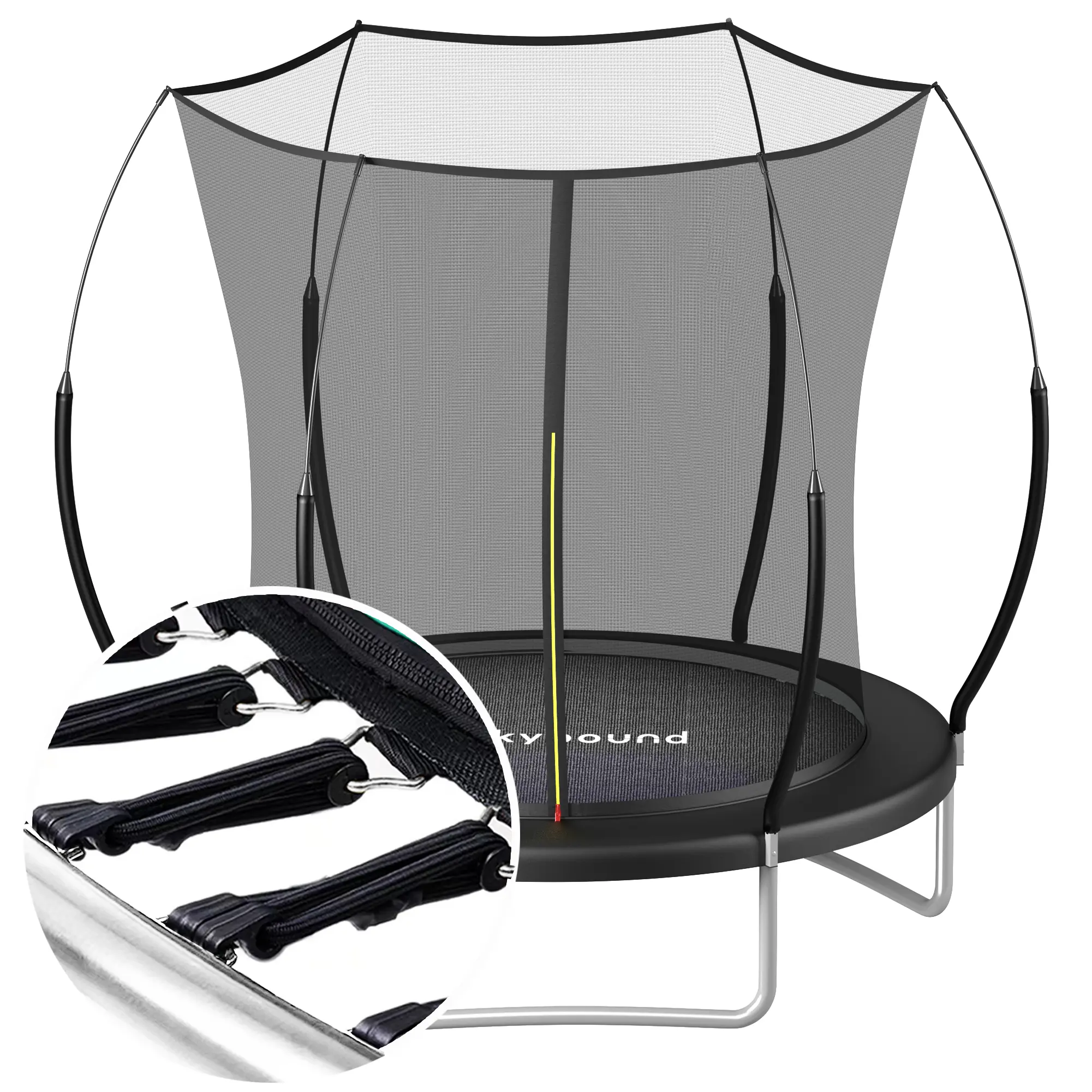 14 FT 12 FT 10FT 8FT 6FT Springless Trampoline for Kids and Adults - Recreational Trampolines with AntiRust Coating - Bungee Cords Outdoor Trampoline for Kids - No-Gap Design Zipper System ai  bunny  trampoline