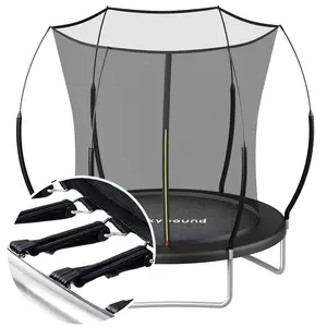 14 FT 12 FT 10FT 8FT 6FT Springless Trampoline for Kids and Adults - Recreational Trampolines with AntiRust Coating - Bungee Cords Outdoor Trampoline for Kids - No-Gap Design Zipper System ai  bunny  trampoline