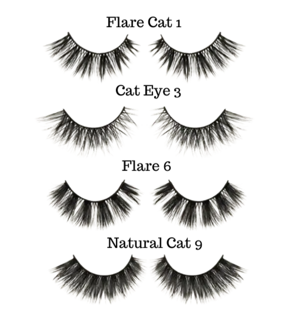 Topcurl Beauty Strip Eyelashes- Cat Eye Flare Clusters Individuals