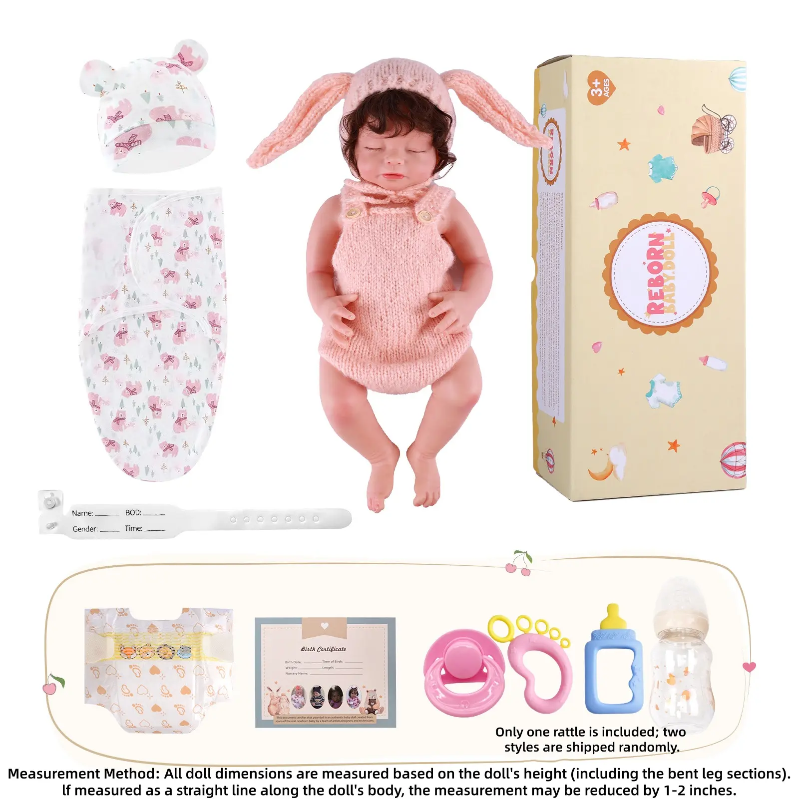 20 inch-orange-baby girl with brown hair