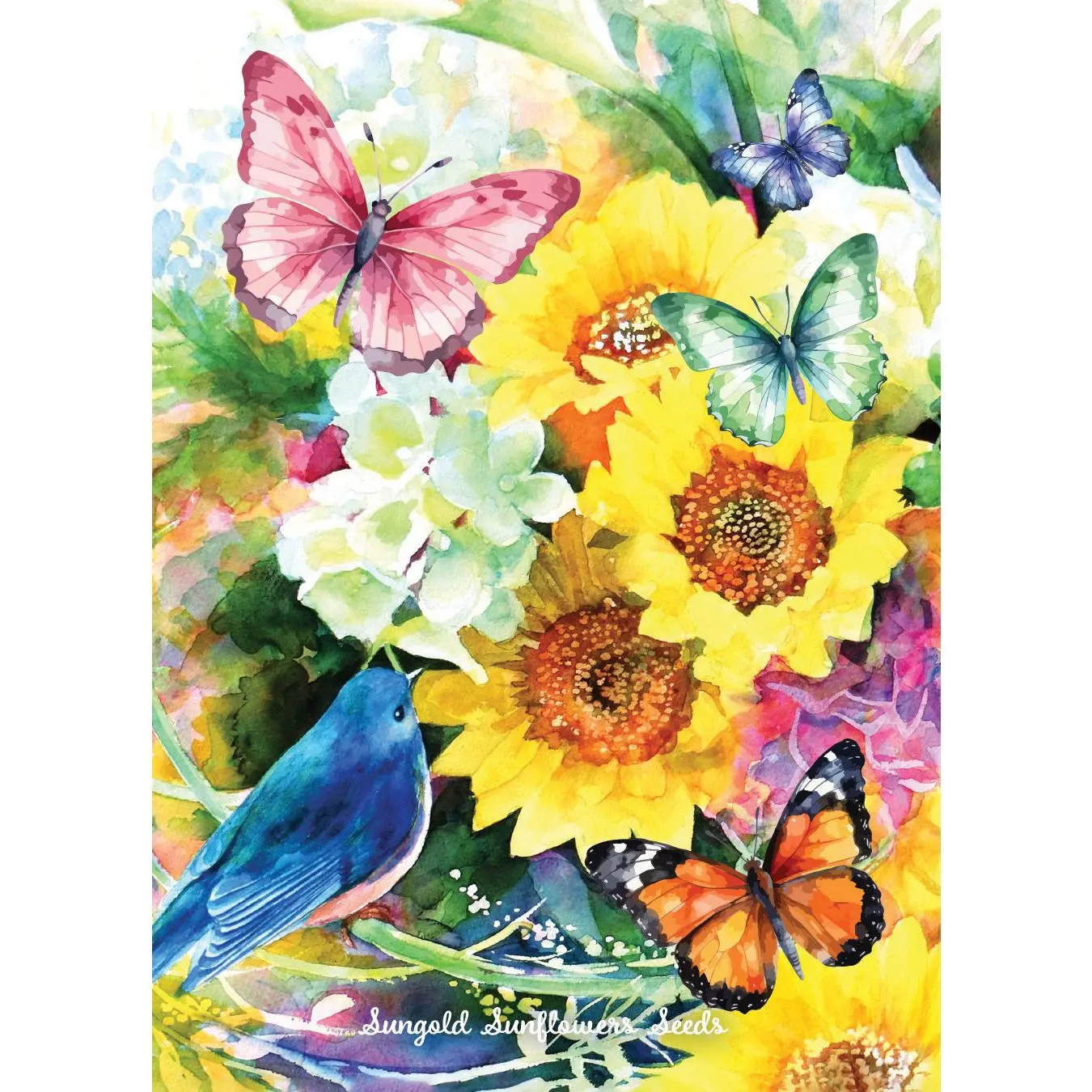 Sunflower Blue Bird Butterfly - Sungold Sunflower Seed Packets