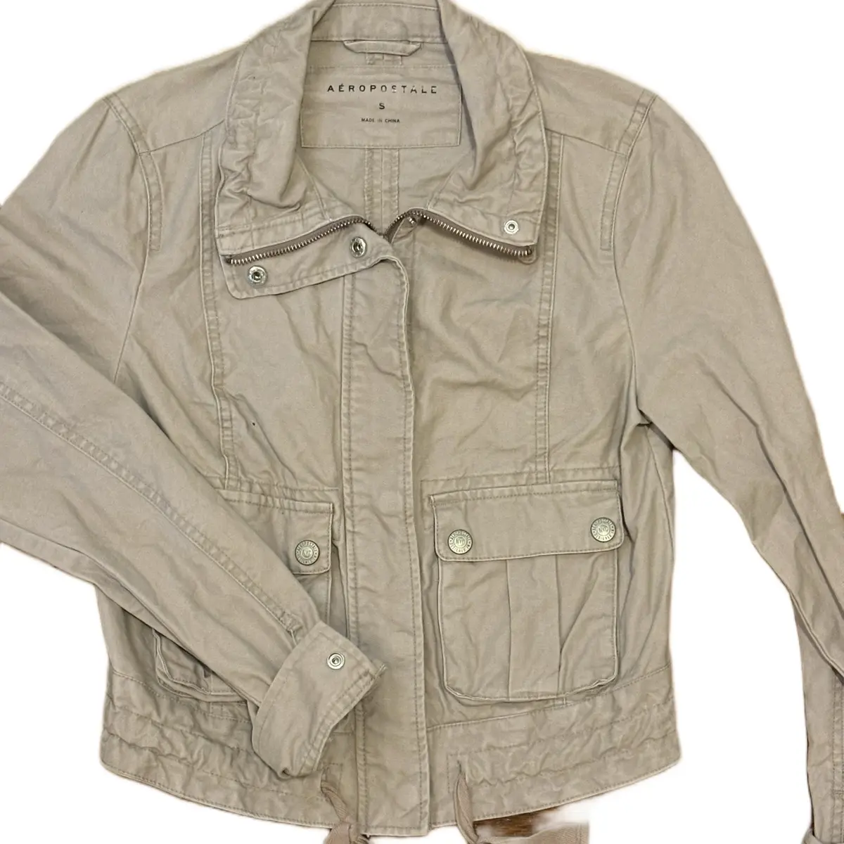 Y2K Khaki Jacket for Women - Casual Style - Womenswear