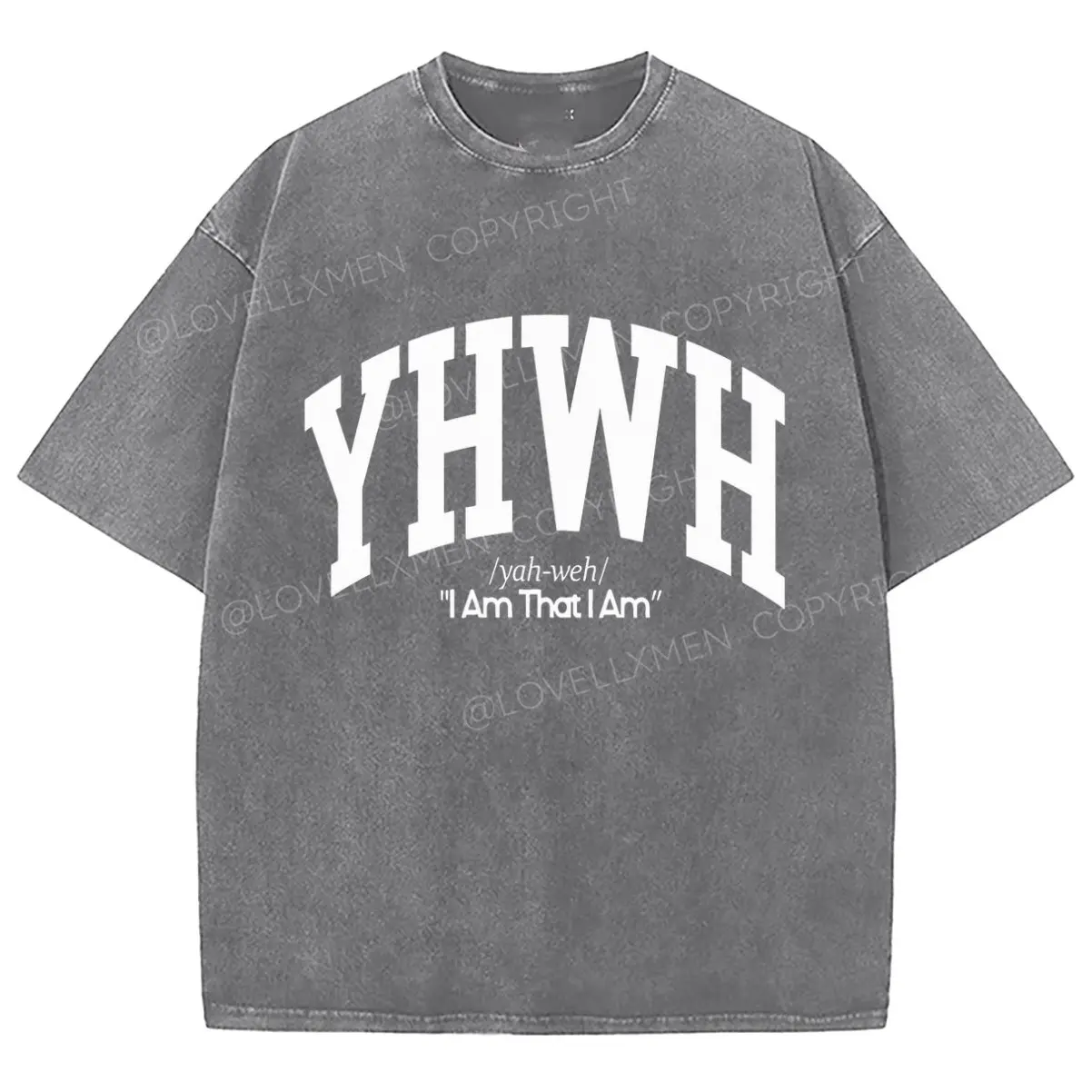 YHWH Washed T-Shirt, Christian Jesus  t shirts, Vintage 90s Graphic Tee Gift Womenswear Top Cotton