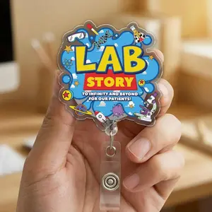 Lab Week 2026 Badge Reel, Lab Scientist Retractable ID Holder, Blood Bank Phlebotomist Gift TW7