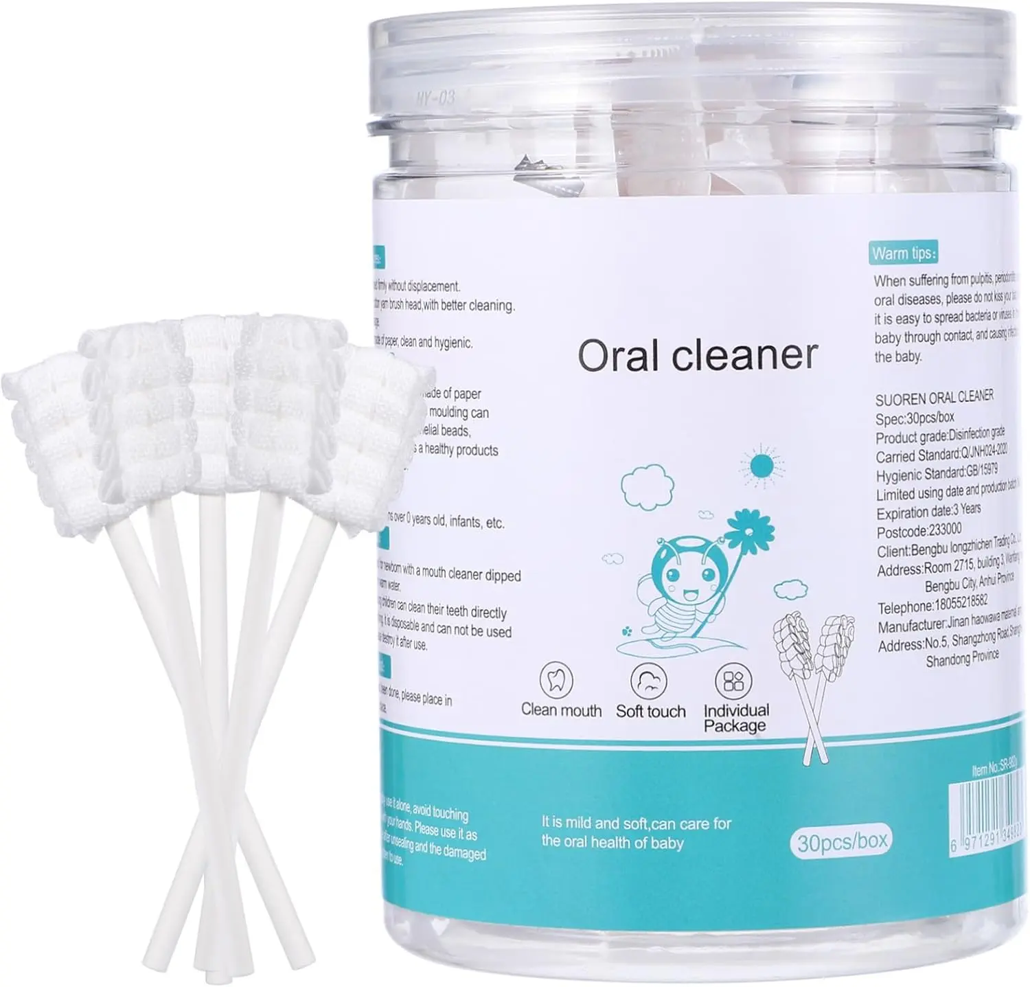 Baby Tongue Cleaner - Infant Oral Care Supplies for 0-3 Years Old, Travel-Friendly Disposable Cotton Brushes, Unisex Portable Baby Accessories with Oral Pack, Cleaning Stick, Bacteria-Free, Kids-Safe Options, Oral Pack Toothbrushes