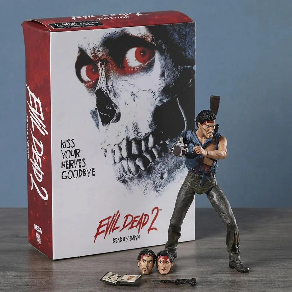NECA Evil Dead 2 Ultimate Hero Ash 17cm/6.69in Tall PVC Collectible Toy Figure - Desktop Model Home Decor Statue with Character Details for Horror Fans, 17 Cm