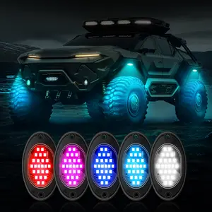 Dazzling Underbody LED Rock Lights For Off Road Trucks Jeeps UTVs Waterproof Chassis Glow Trail Party Lighting Led Car Lights