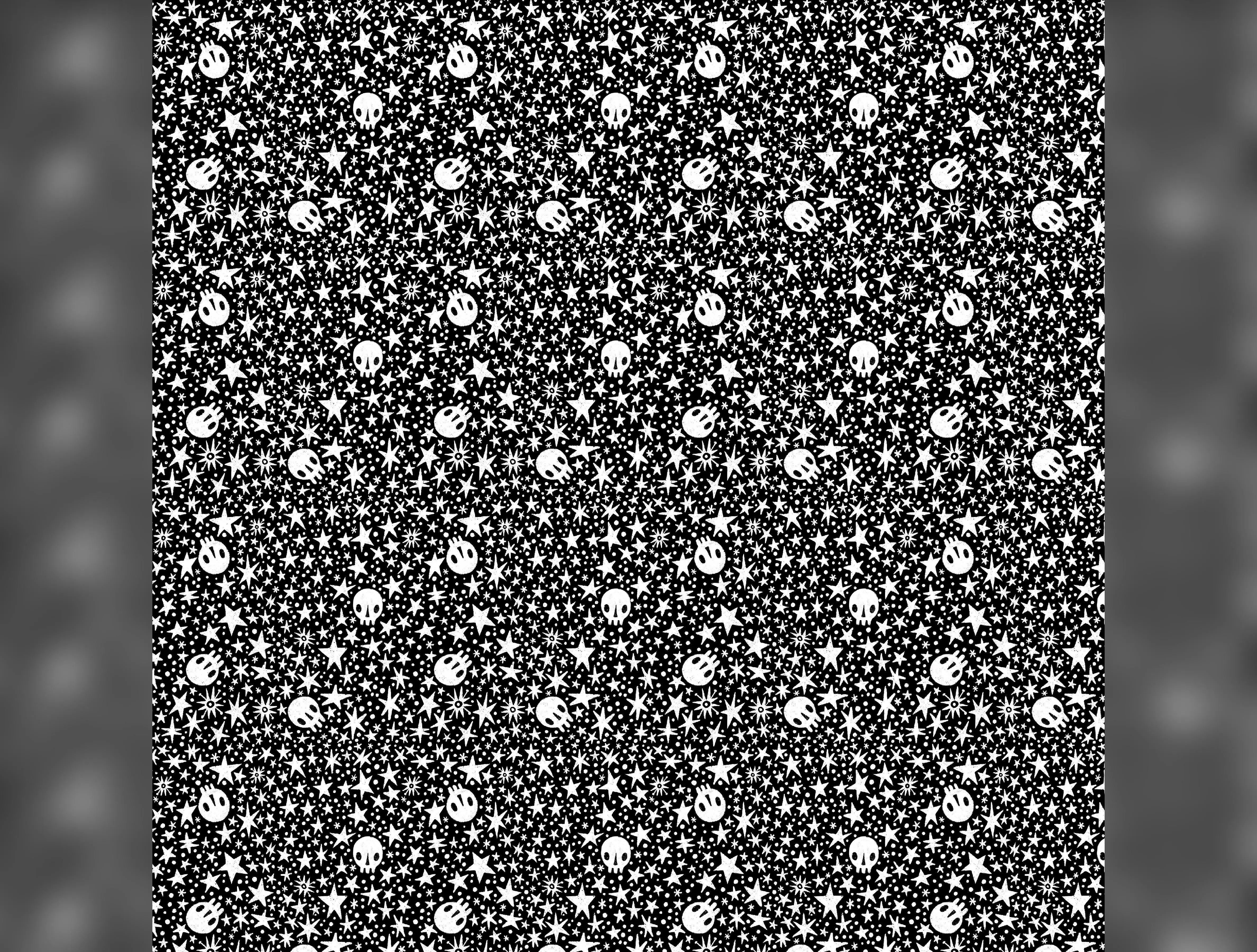 Witchy Ways | Starry Skulls - Black by Cori Dantini for FreeSpirit Fabrics | PWCD146.XBLACK