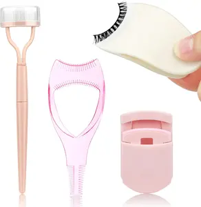 4 in 1 Eyelash Applicator Tool Kit - Portable Curlers, Separator, Comb & Lash Buddy Set for Women & Girls