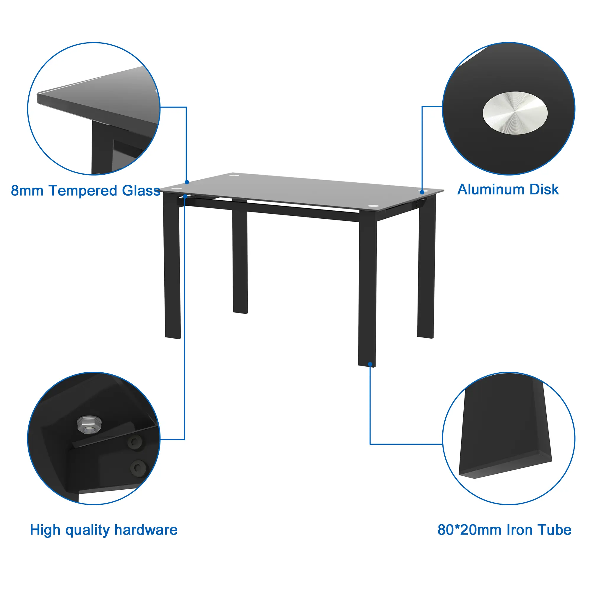 Multi-Functional Indoor Dining Table - Safe, Easy to Clean - Ideal for Dining Room and Living Room Furniture