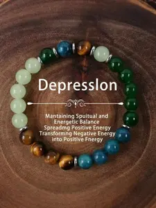 Energy Alchemy Bracelet, Natural Stone Tiger Eye/rutile Quartz, Transform Negative Energy to Positive, Relieve Depression, Spiritual Jewelry Gift