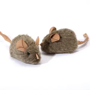 Cat Toy Simulation Squeaky Mouse Intelligent Sensor Sound Plush Little Mouse Self-Entertainment Boredom Relief Teasing Cat Stick Pet Toy