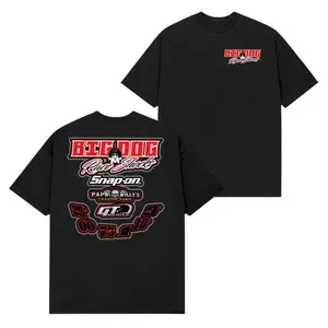 180g[100%cotton]Big Dog Race Shirts Snap-On Racing Shirt – Drag Racing Sponsor Style Graphic Design – Gift for Car Guys, Mechanics & Motorsport Fans – Perfect for Men