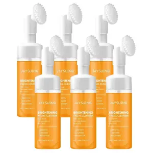 6 Bottles Turmeric Face Wash, Gentle Moisturizing Exfoliating Cleanser, Daily Skincare, Facial Cleaning Foam, Suitable for All Skin Types, Turmeric Foaming Cleanser