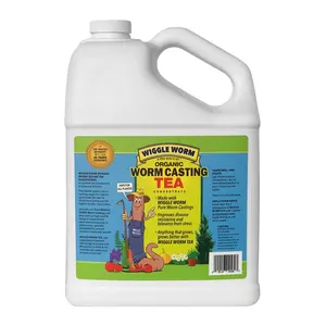 Wiggle Worm Pure Worm Castings Tea - Organic Liquid Fertilizer and Soil Amendment Concentrate for Indoor and Outdoor Plants